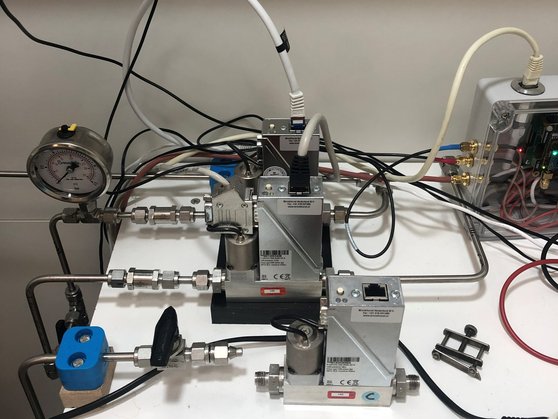 Mass flow regelaar in een bioreactor process