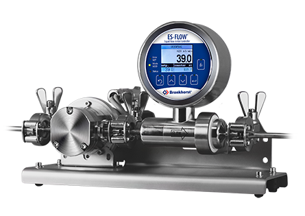 Dosing solution with ultrasonic volume flow meter and pump
